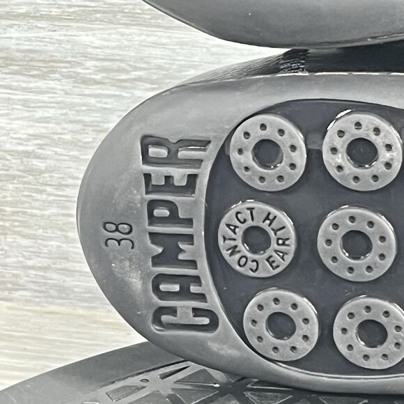 Camper Women's G3d Peu Cam Black Leather Sneakers Size EU 38 US7.5 - Picture 8 of 9